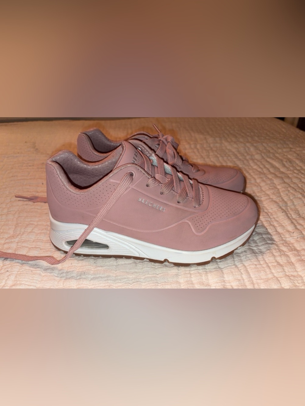 Skechers Women's Dusty Rose Lace-Up Platform Sneakers